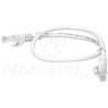 Patchcord U/UTP kat.6, długość 0.5m - biały