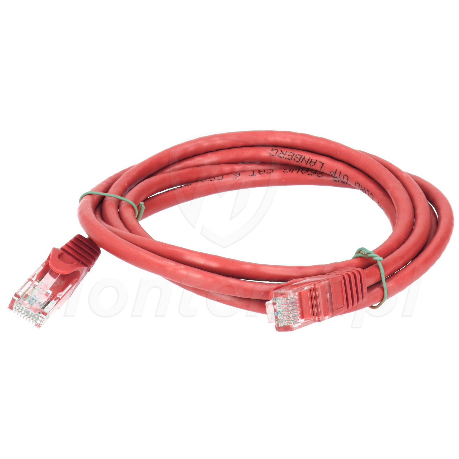 Czerwony patchcord F / UTP 6 dł. 1 m