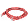 Patchcord U/UTP kat.6, długość 1 m - czerwony