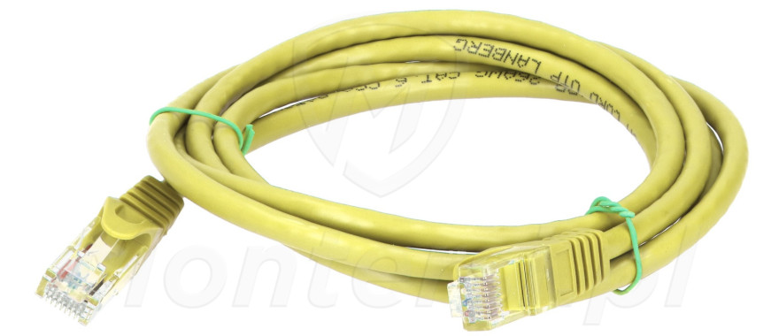 Żółty patchcord F / UTP 6 dł. 1 m