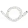 Patchcord U/UTP kat.6, długość 1m - biały