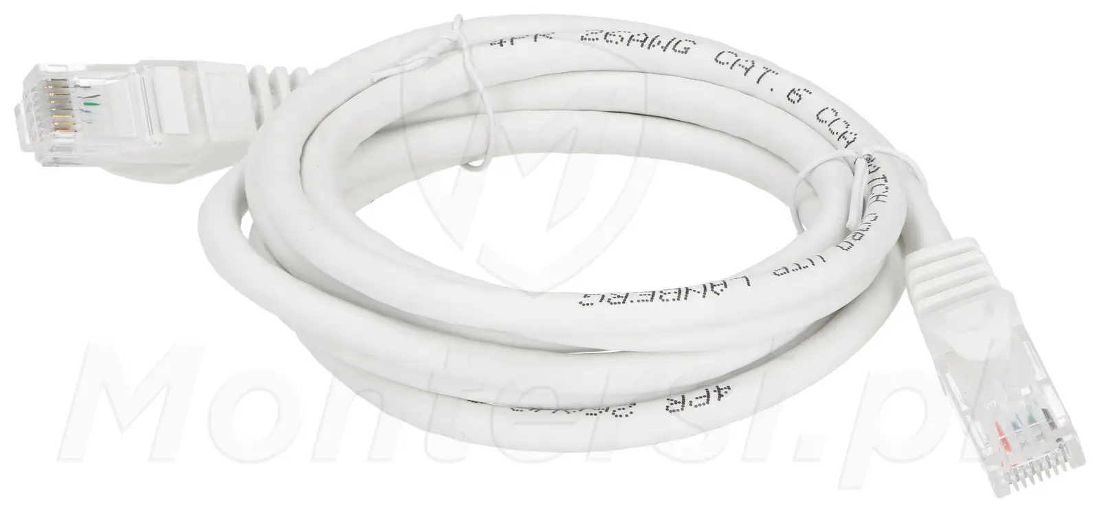 Patchcord U/UTP kat.6, długość 1m - biały