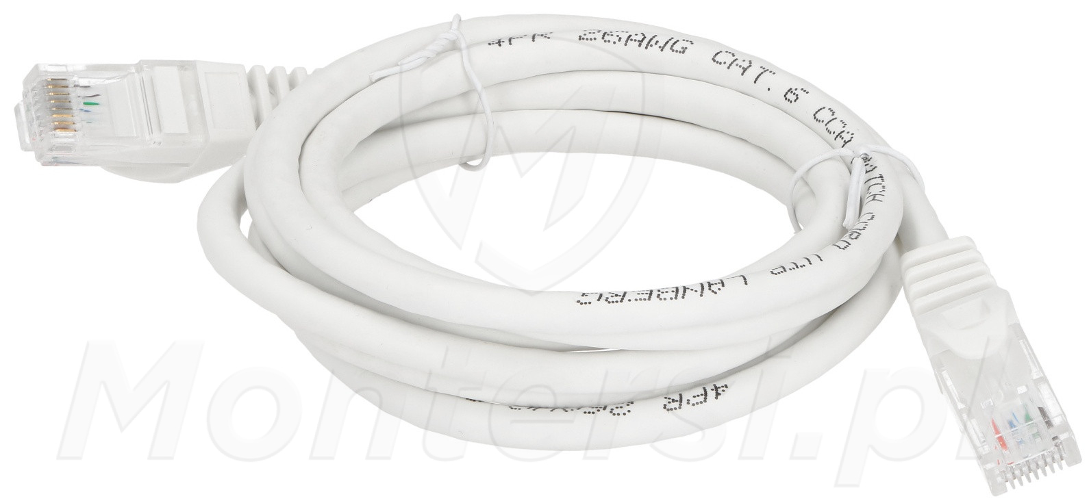 Patchcord U/UTP kat.6, długość 1.5m - biały