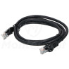 Patchcord U/UTP kat.6, długość 1.5m - czarny
