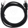 Patchcord U/UTP kat.6, długość 1.5m - czarny