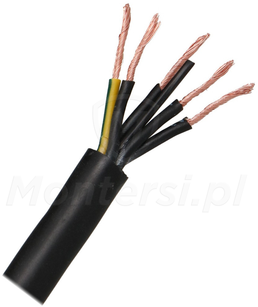 YLY 5x1mm² - Zewnętrzny kabel zasilający (BiT500 BLACK)