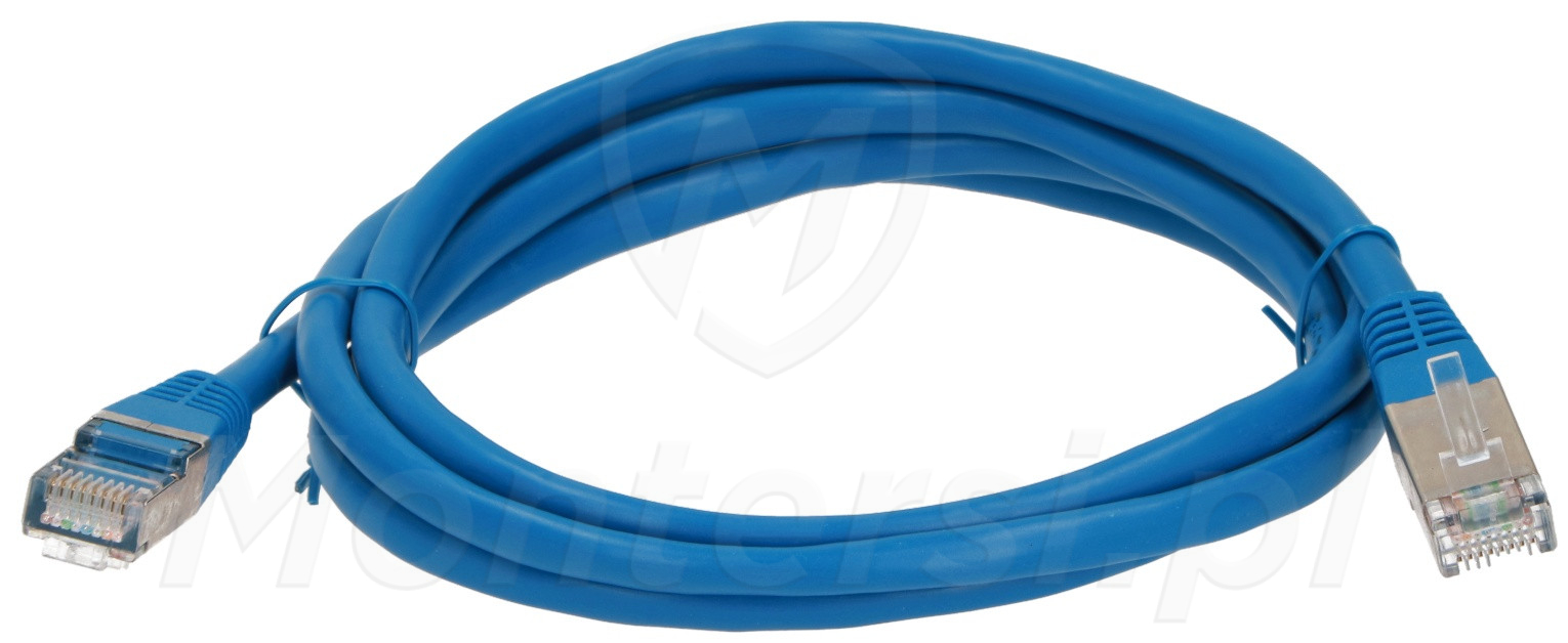 Patchcord F/UTP kat.6, długość 0.5m - niebieski