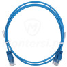 Patchcord U/UTP kat.6, długość 1m - niebieski, slim