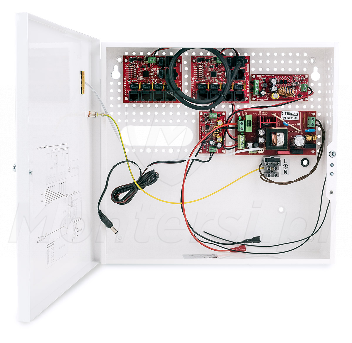BCS-UPS/IP8/E-S - Zasilacz buforowy PoE 8x48V / DC 12V