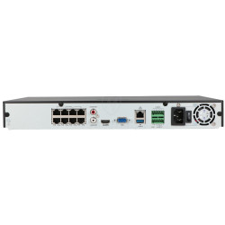 Tył rejestratora IP BCS-P-NVR0802-A-4K-8P(4)