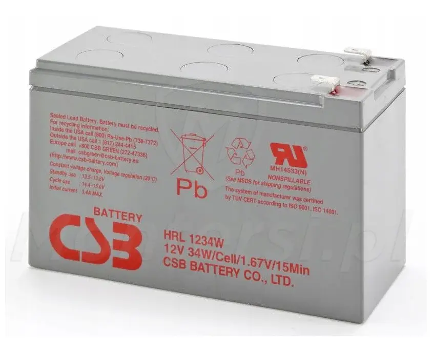 9 Ah / 12 V - Akumulator CSB HRL1234W