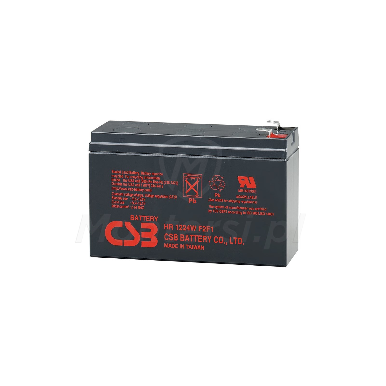 Akumulator bezobsługowy CSB HR1224WF2