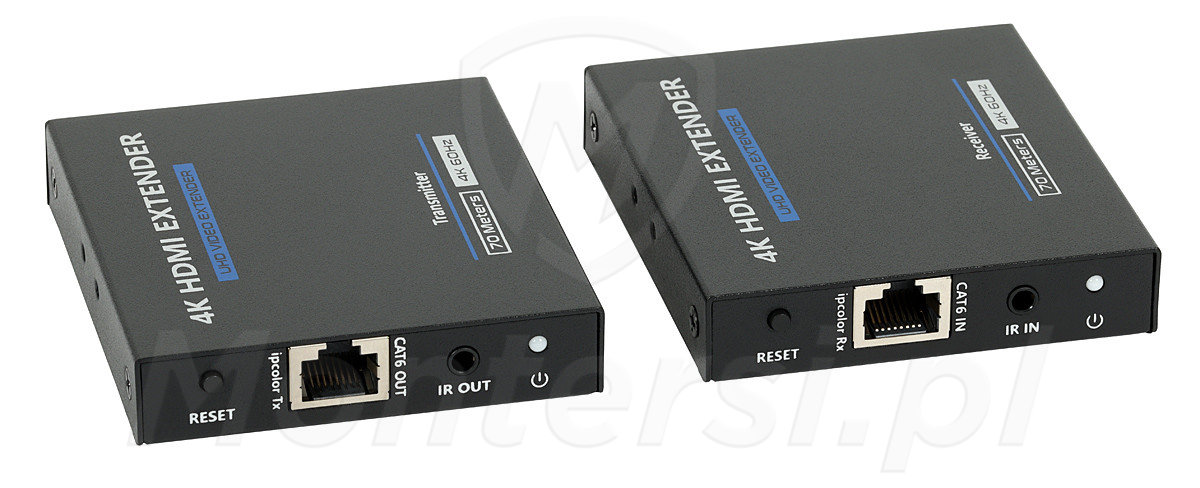 H3644 - Konwerter HDMI na jedną skrętkę, kat 6, 6A, 7, zasięg 70m, IR H3644 - Konwerter HDMI na jedną skrętkę, kat 6, 6A, 7, zasięg 70m, IR