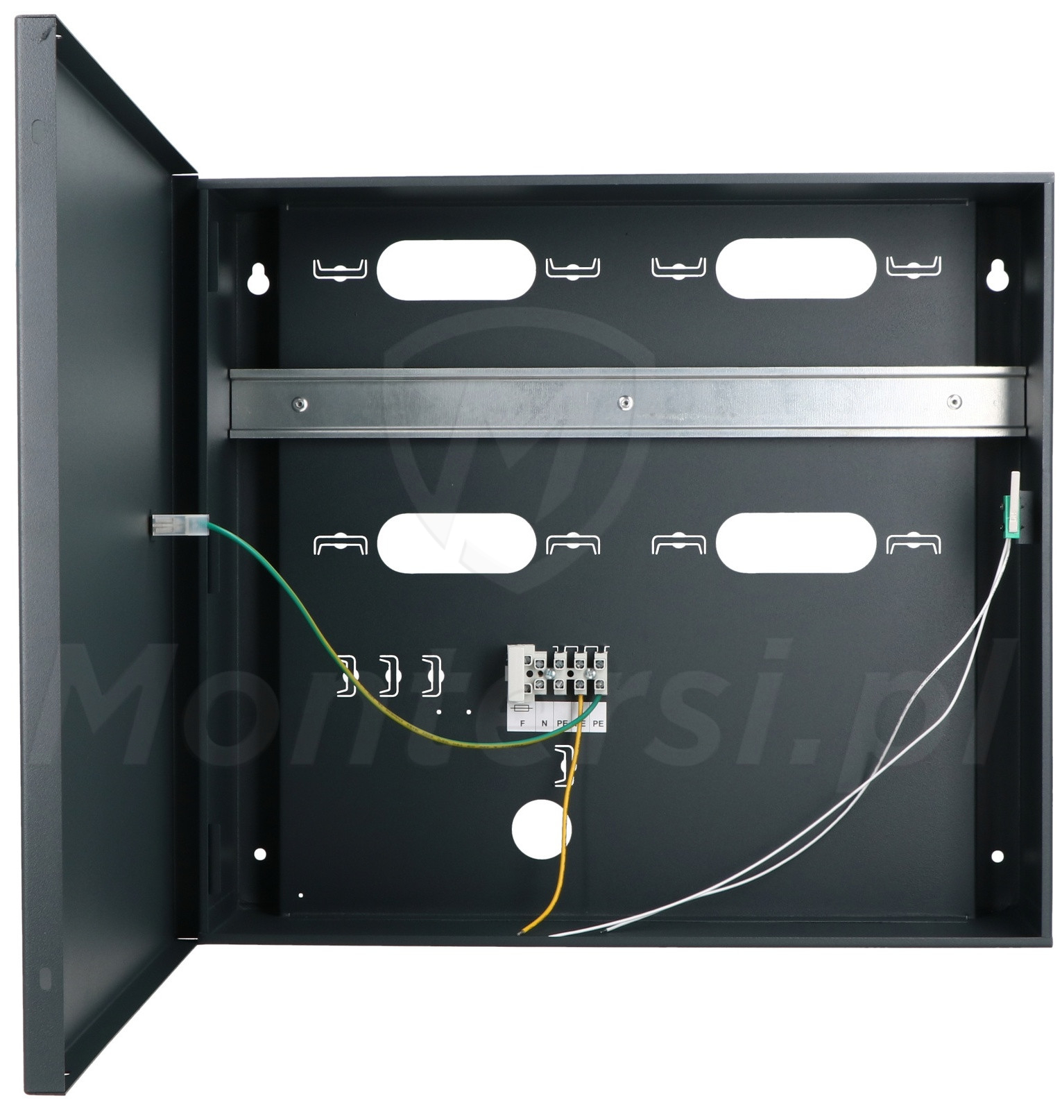 ME-40 - Metalowa obudowa DIN z miejscem na akumulator