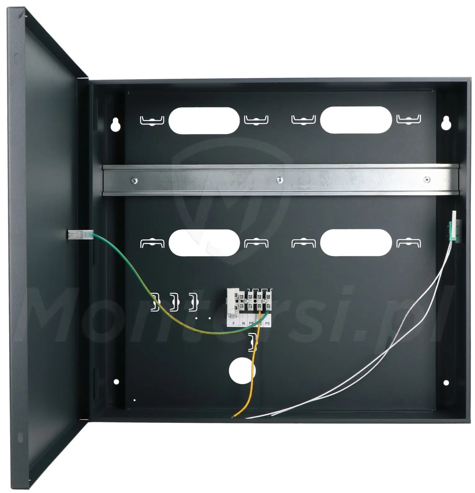 ME-40 - Metalowa obudowa DIN z miejscem na akumulator