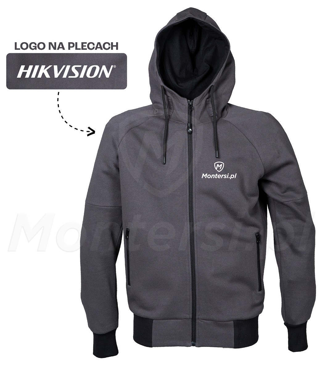 Cleveland Man JRC - Bluza męska z logiem Montersi.pl i HIKVISION rozmiar M
