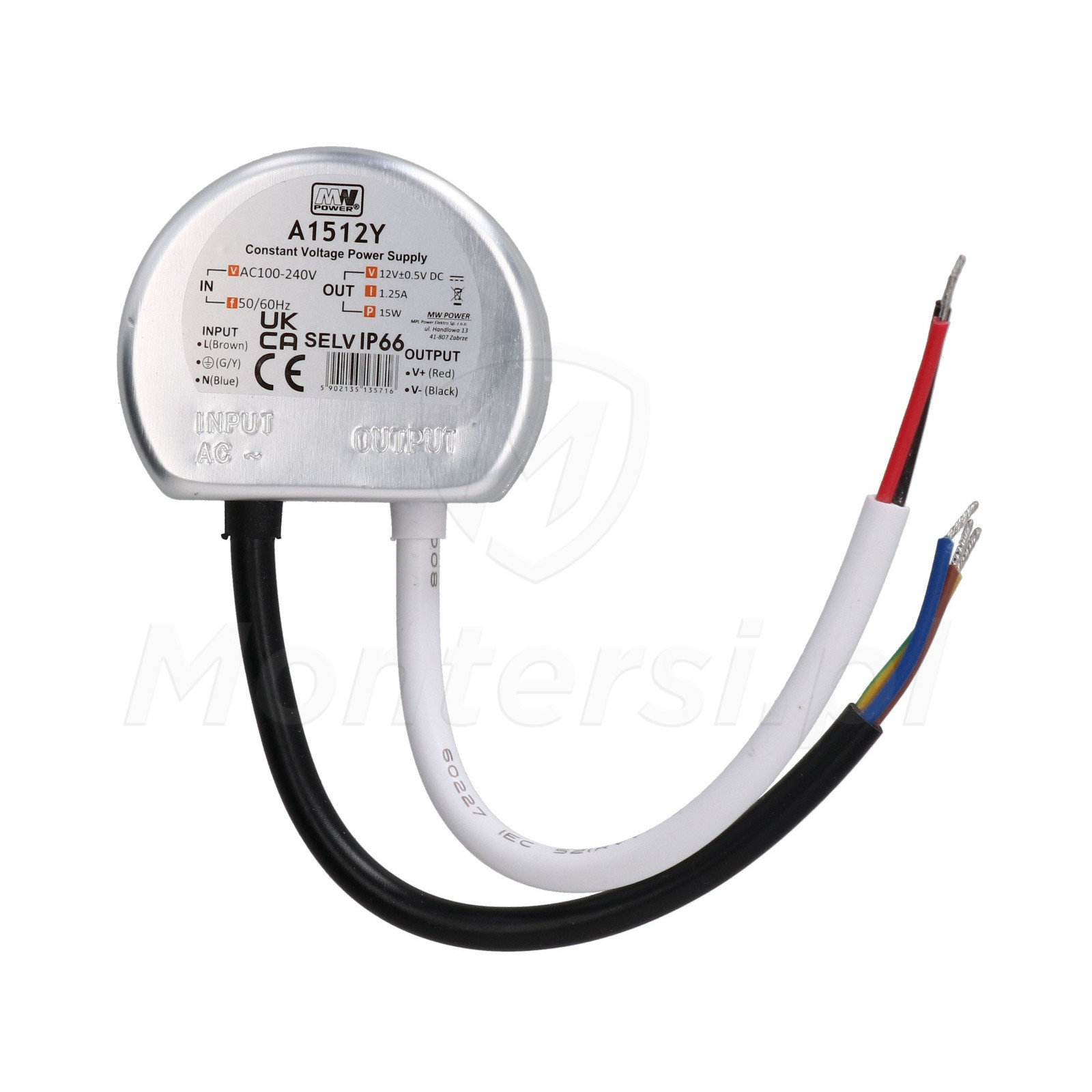 ZASILACZ IMPULSOWY A1512Y 12V/1.25A-TP