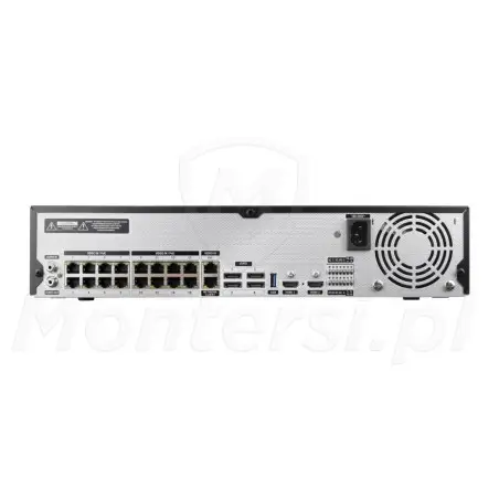 Tył rejestratora IP BCS-U-NVR3206-A-4K-16P(8TB)