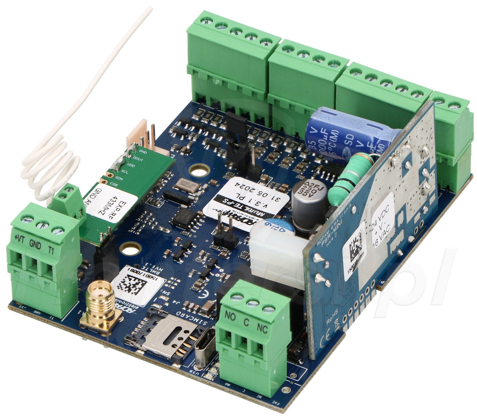 MultiLTE-RF-PS - Moduł powiadomienia i sterowania LTE, radioodbiornik, zasilacz