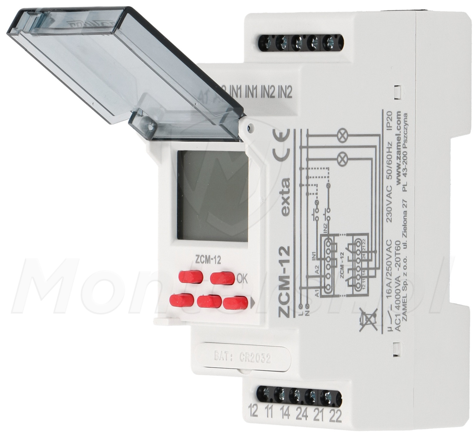 ZCM-12 - EXTA Programator czasowy 2-kan. tyg ZCM-12 - EXTA Programator czasowy 2-kan. tyg