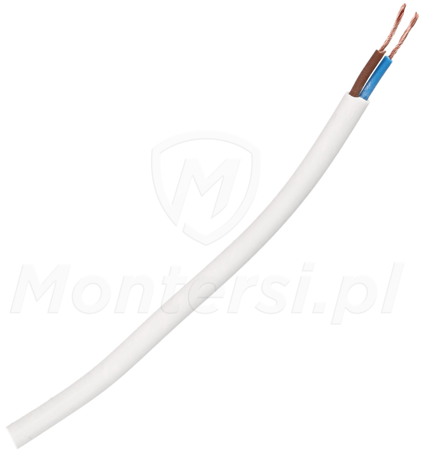 H03VV-F 2x0.5mm² - Wewnętrzny kabel zasilający 1m