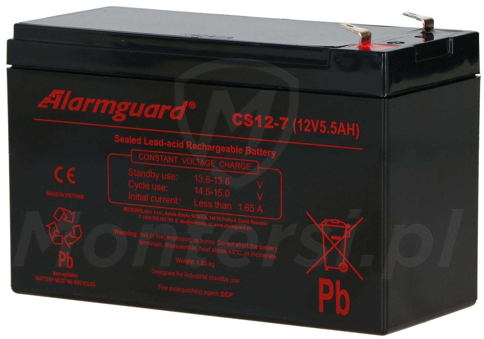 5.5 Ah / 12 V - Akumulator CS12-7 5.5 Ah / 12 V - Akumulator CS12-7