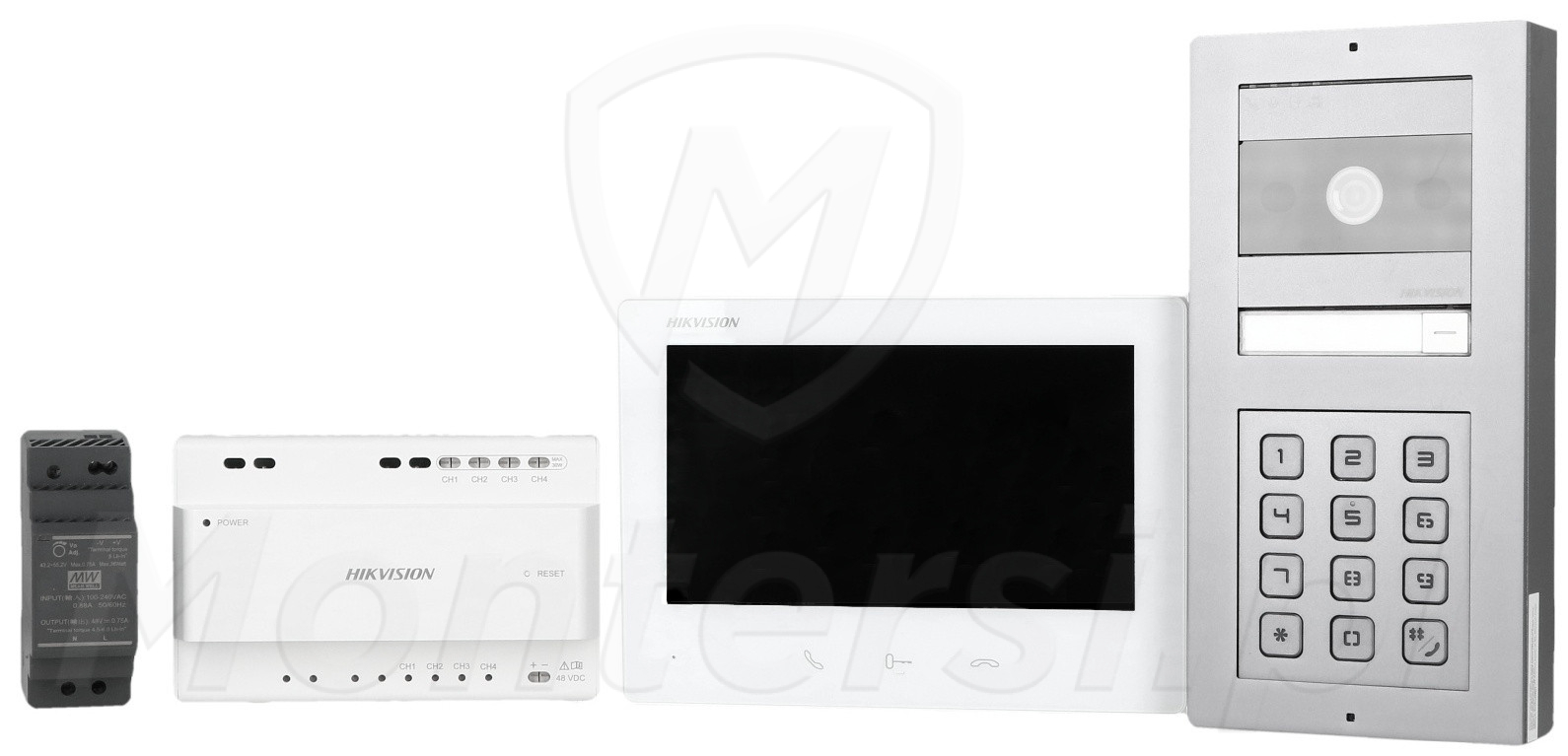 DS-KIS704EY-ACW2/Aluminum - zestaw wideodomofonu 2-wire