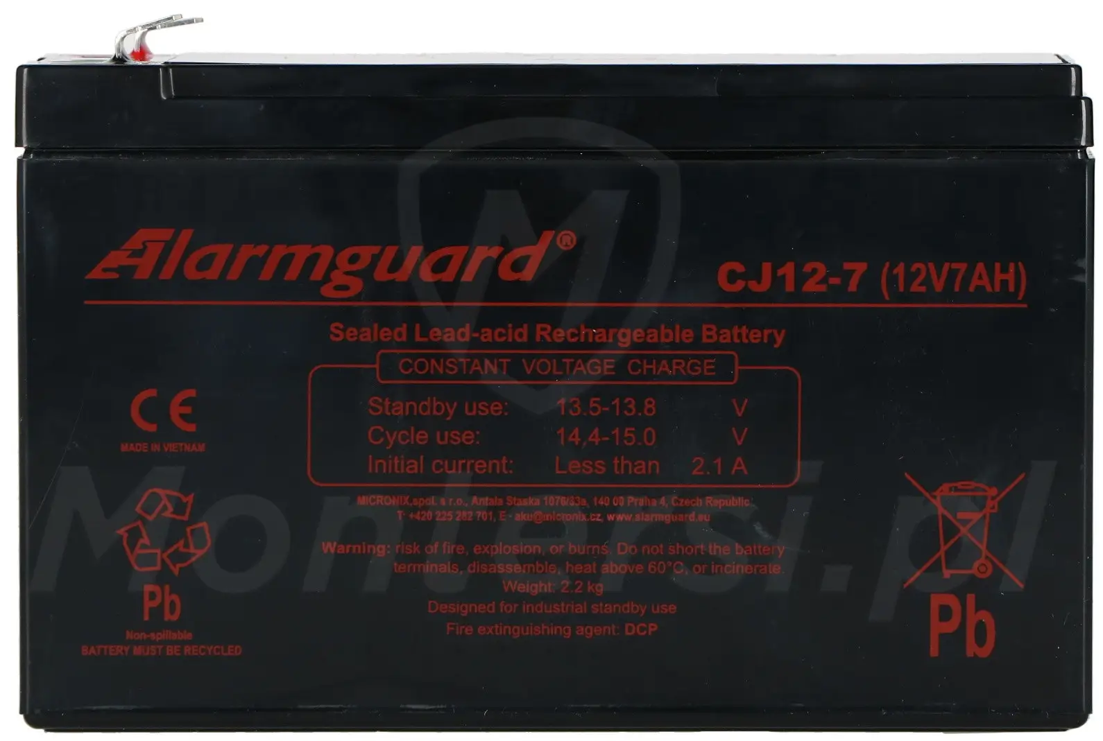 7 Ah / 12 V - Akumulator CJ12-7