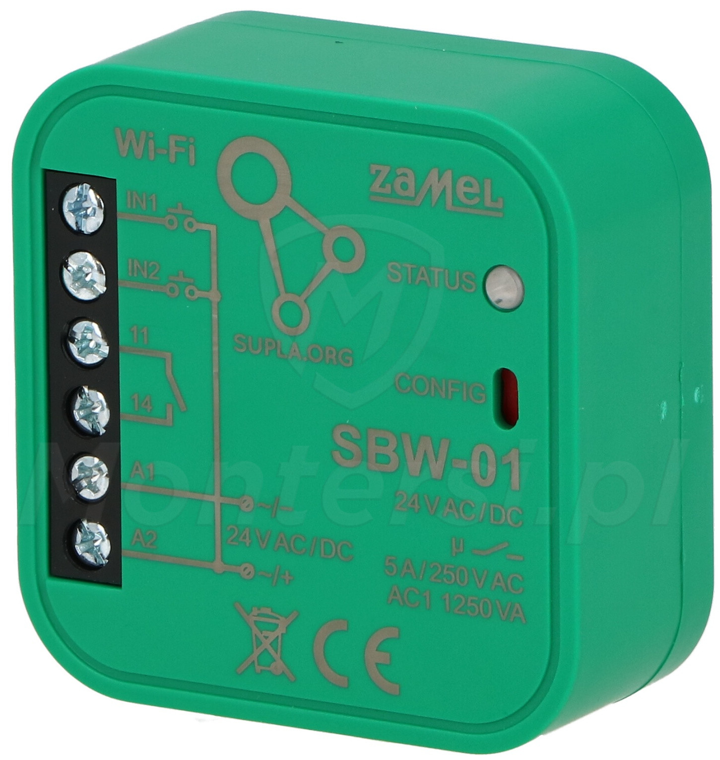 SBW-01 - Sterownik bramowy Wi-Fi, Supla, 1 kanał