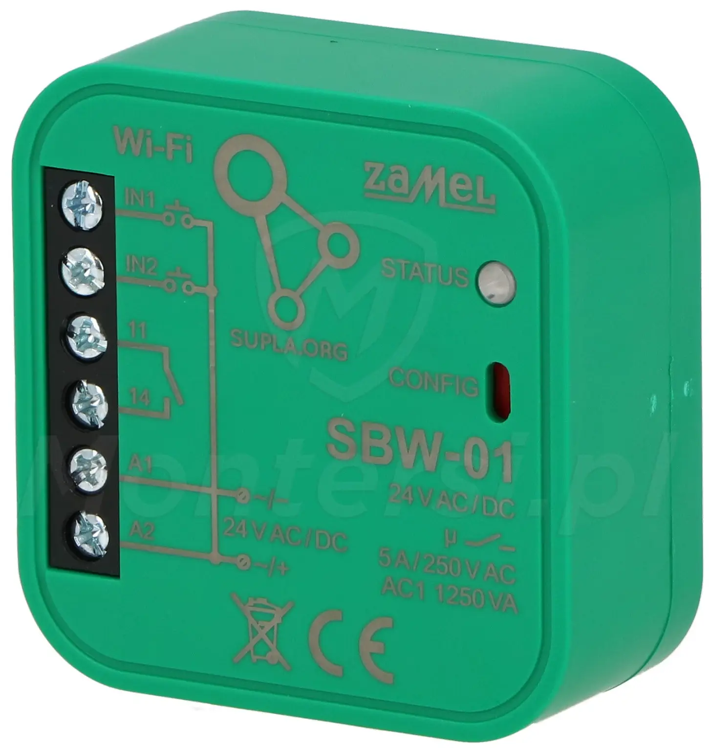 SBW-01 - Sterownik bramowy Wi-Fi, Supla, 1 kanał