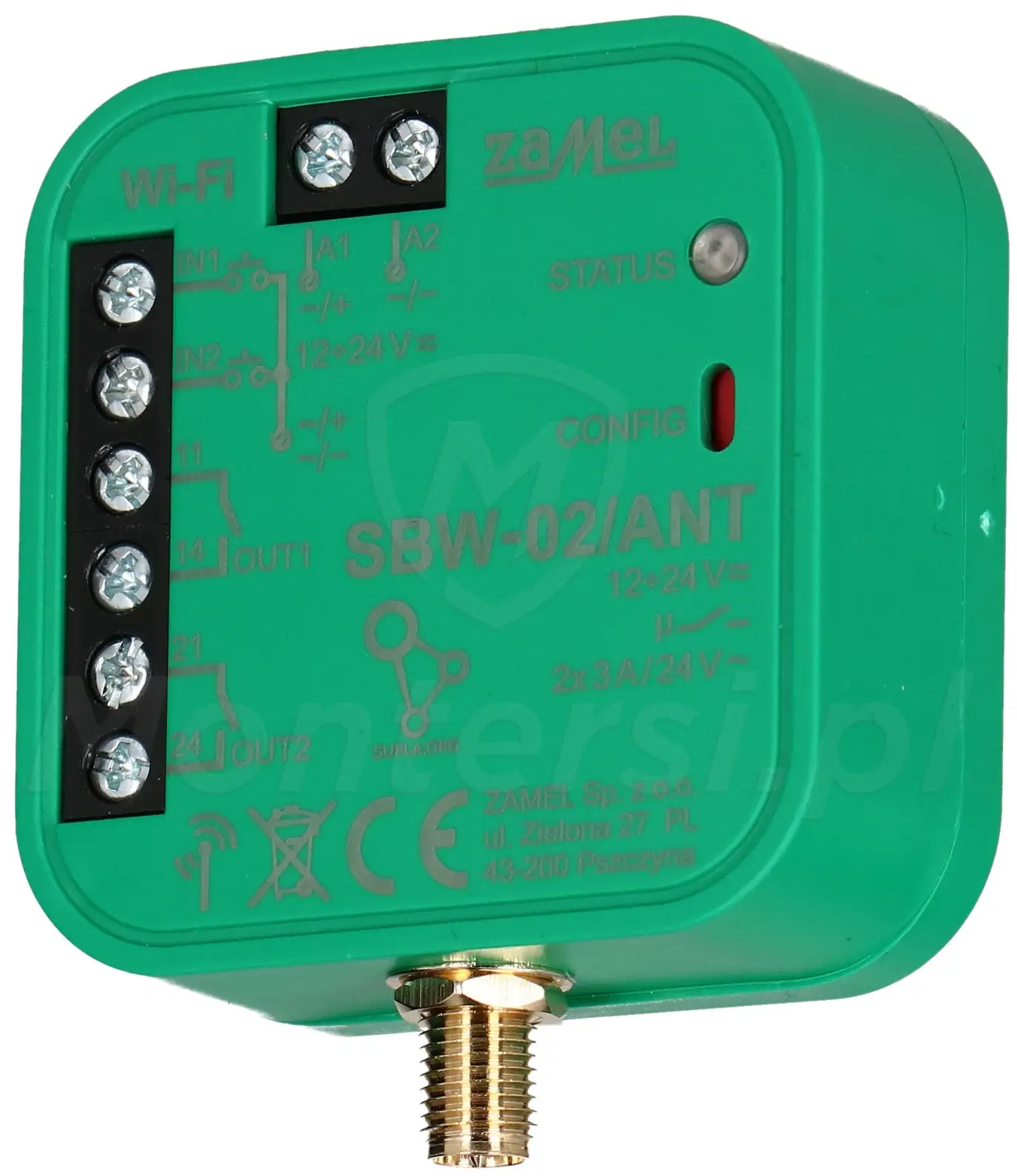 SBW-02/ANT - Sterownik bramowy Wi-Fi, 2 kanały, Supla, antena zewnętrzna SBW-02/ANT - Sterownik bramowy Wi-Fi, 2 kanały, Supla, antena zewnętrzna