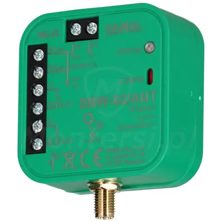 SBW-02/ANT - Sterownik Wi-Fi, 2 kanały, Supla, antena zewnętrzna