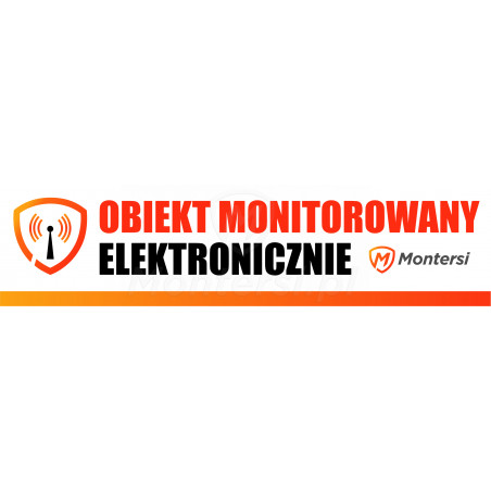 Naklejka obiekt monitorowany