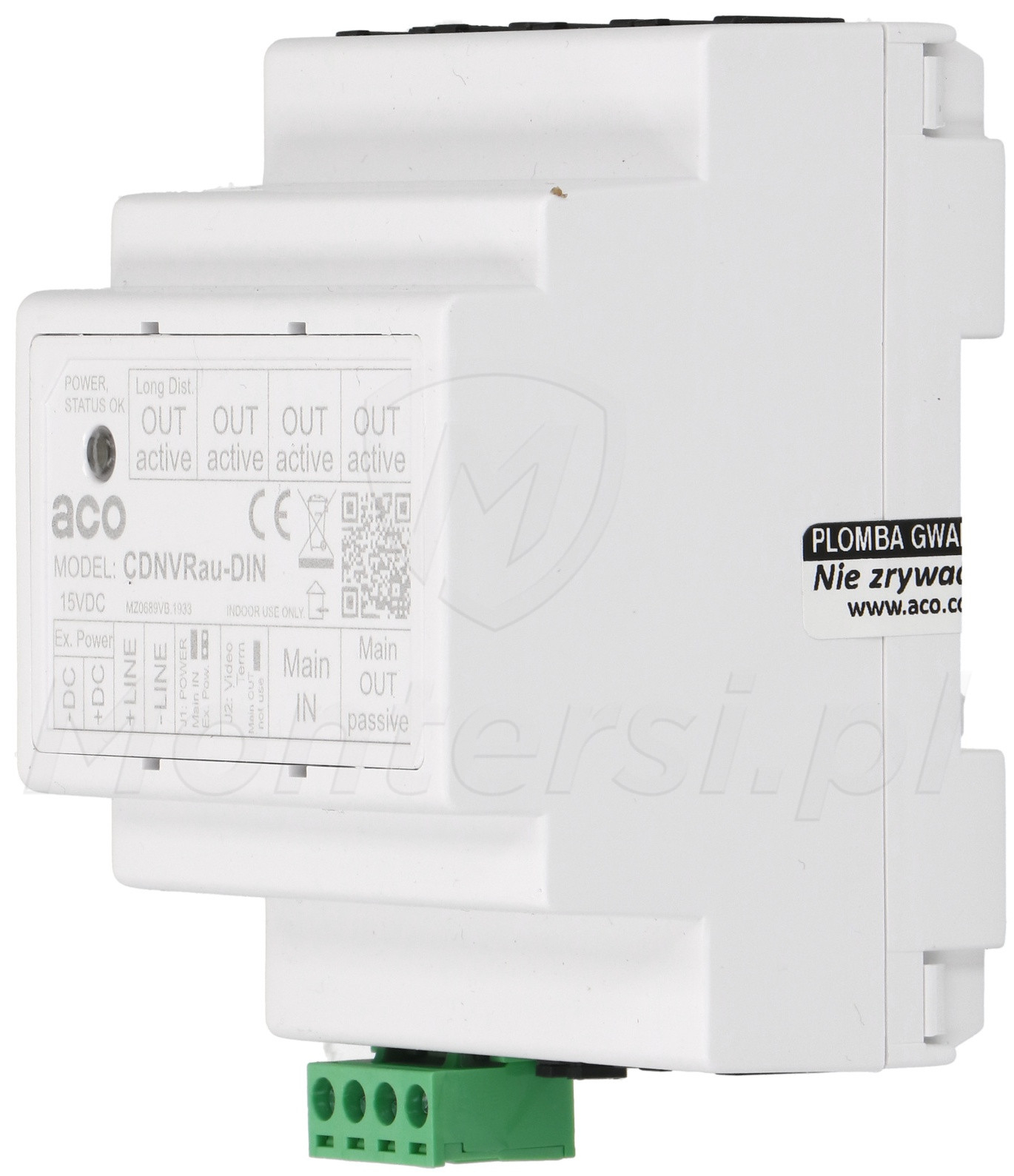 CDNVRau-DIN - Rozdzielacz aktywny video na szynę DIN