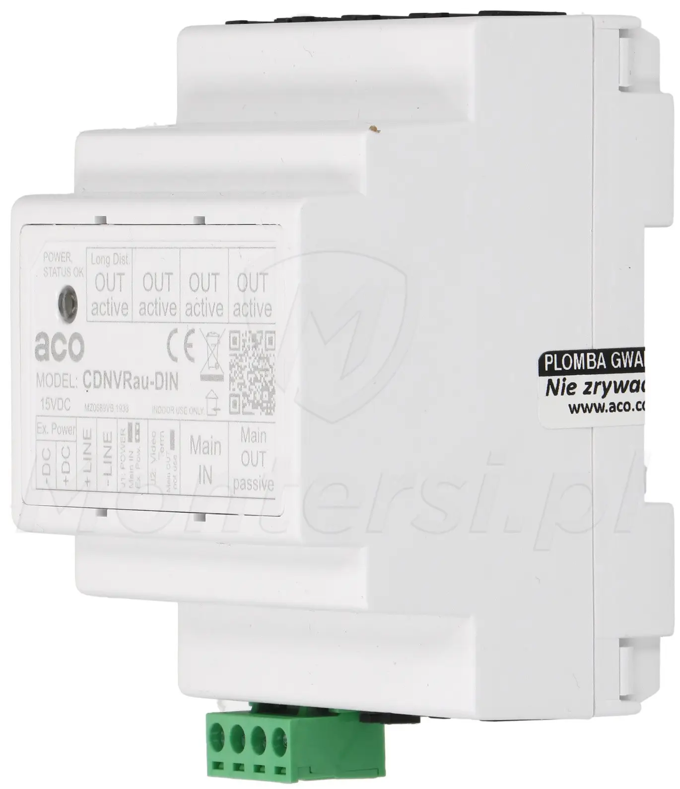 CDNVRau-DIN - Rozdzielacz aktywny video na szynę DIN