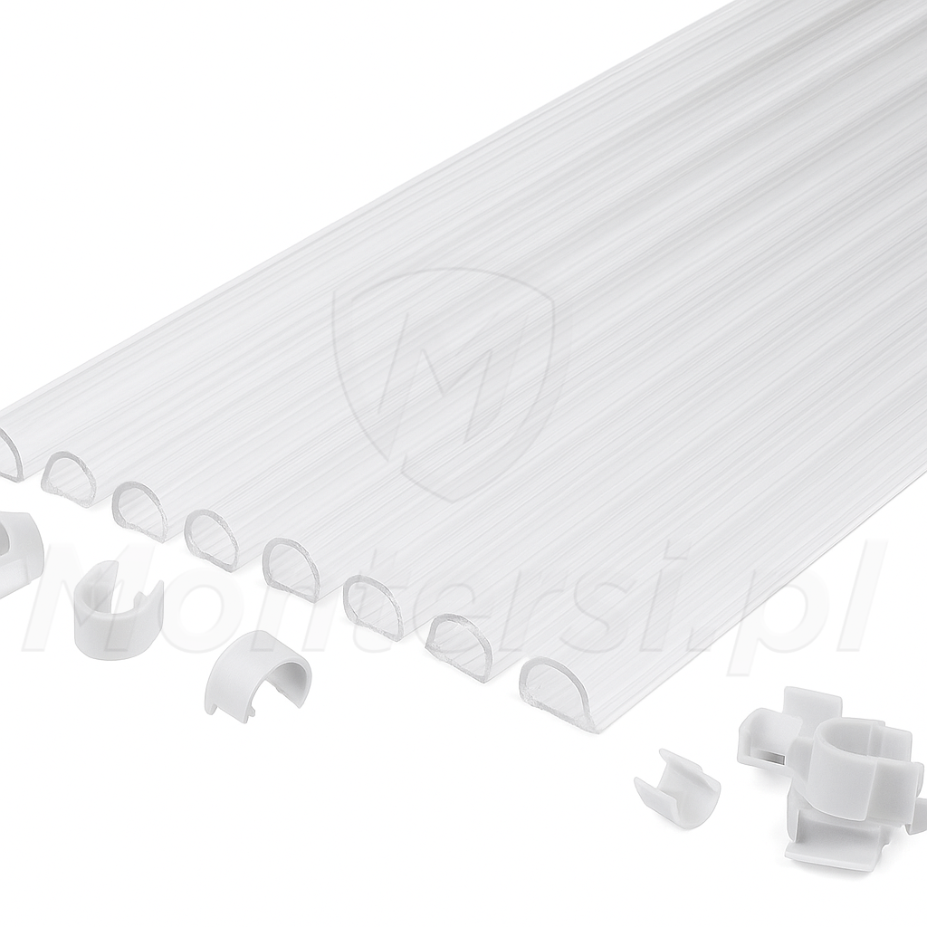 XBA13T - Listwy ochronne 9x1m, przezroczyste