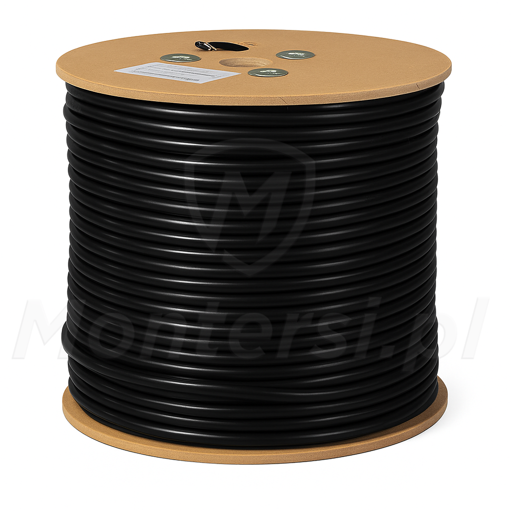 XYAP75+2x0.75mm - Przewód koncentryczny + zasilanie, zewnętrzny