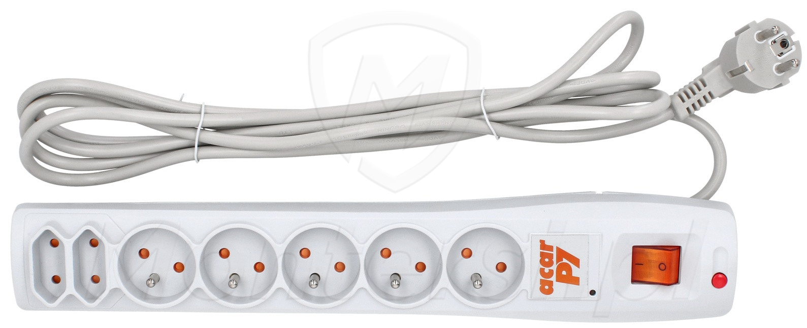 ACAR P7 3M - Listwa zasilająca 230V, 2300W, 3m szara