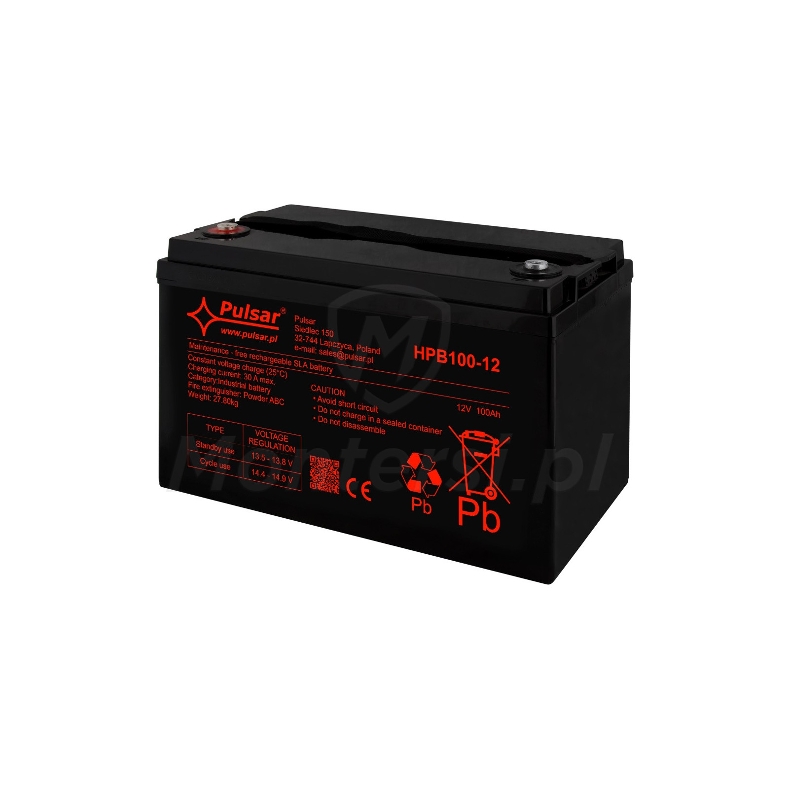 Akumulator bezobsługowy HPB100-12