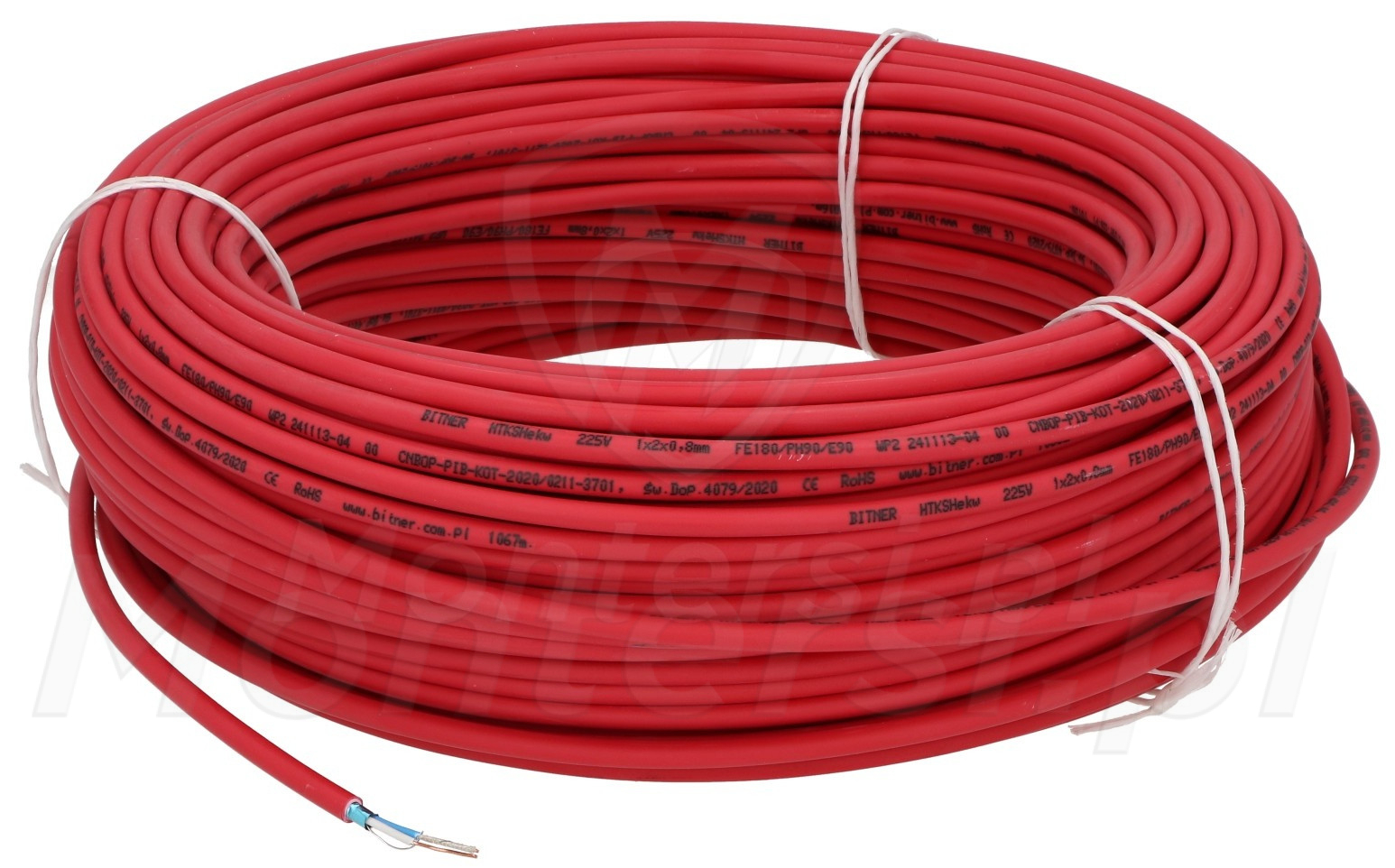 HTKSHekw FE180/PH90 E90 1x2x0,8mm - Ognioodporny, bezhalogenowy kabel telekomunikacyjny