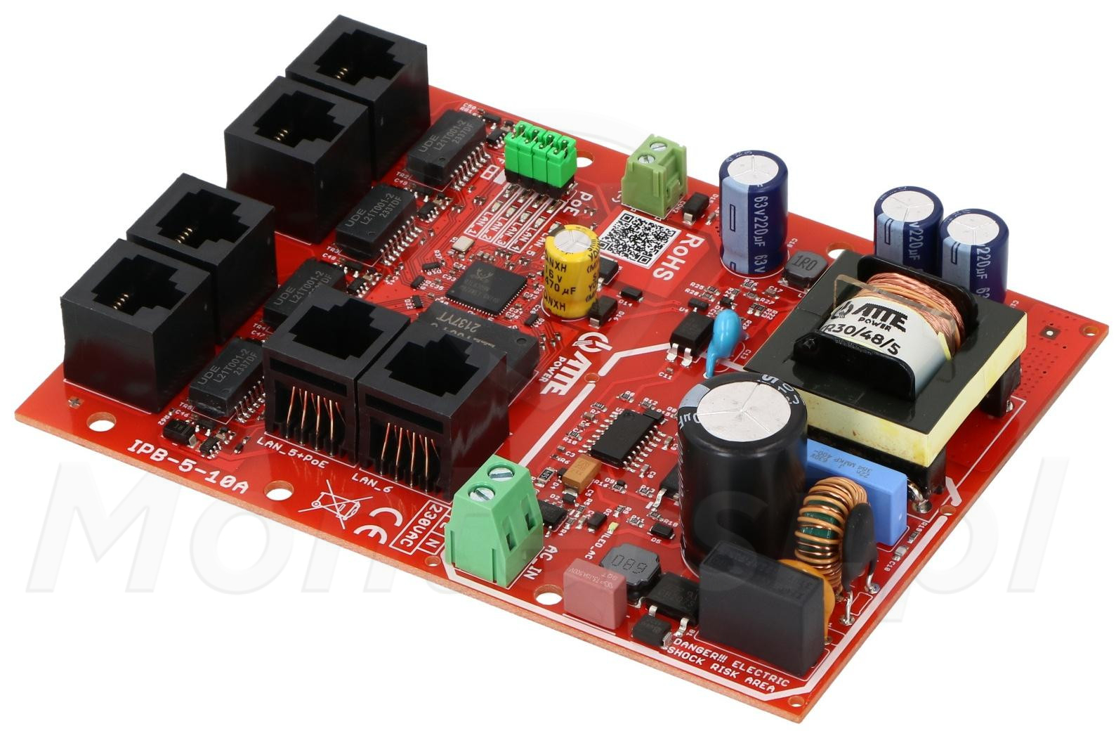 IPB-5-10A-OF - Switch 5x PoE, 1x UPLINK, 90 W, ATTE,