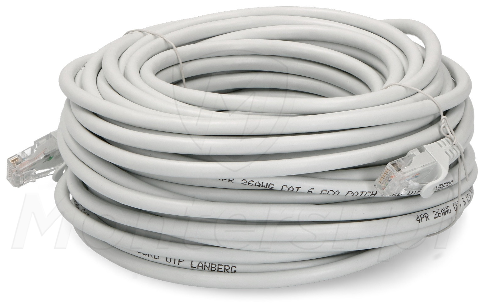 Patchcord U/UTP kat.6, długość 20m - szary