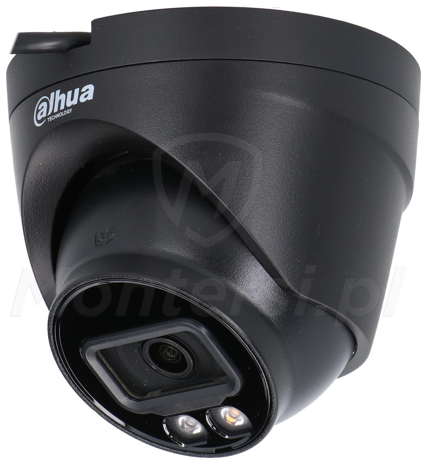 IPC-HDW1439V-A-IL-BLACK - Kopułkowa kamera IP 4 Mpx, Dual Light + Full Color, WDR