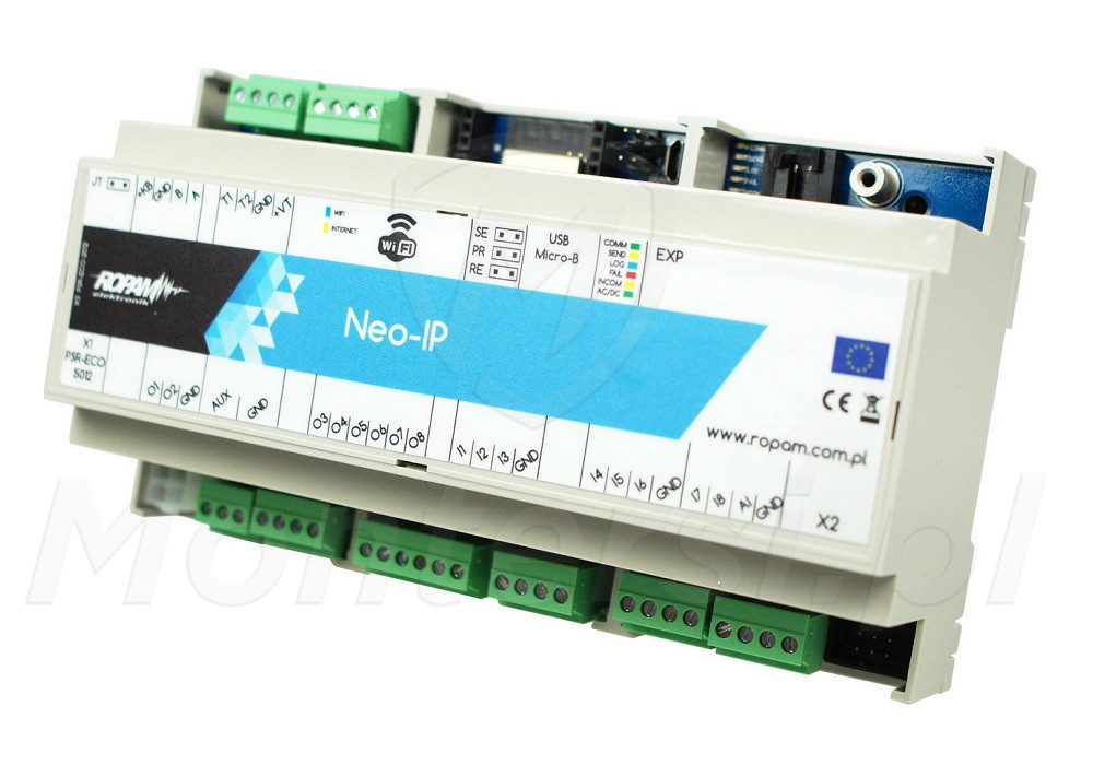Neo-IP-D9M - Centrala alarmowa z modułem Wi-Fi, obudowa DIN