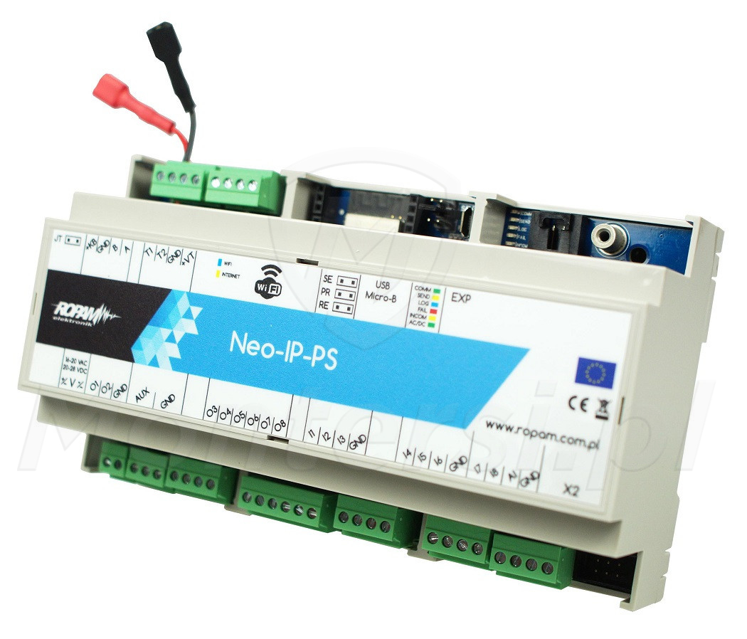 Neo-IP-PS-D9M - Centrala alarmowa z modułem Wi-Fi, zasilacz, obudowa DIN
