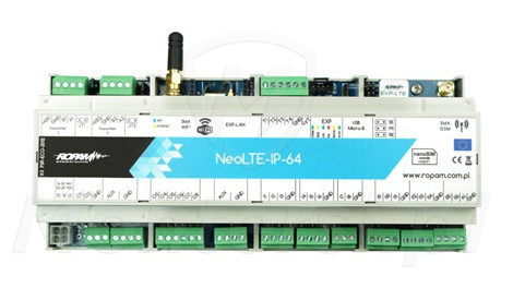 NeoLTE-IP-64-D12M - Centrala alarmowa z modułem Wi-Fi / LTE, obudowa DIN