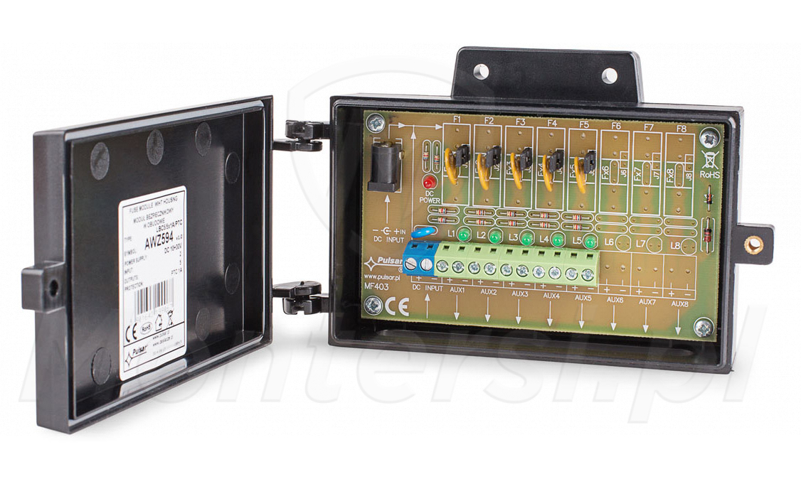 AWZ594 - Moduł bezpiecznikowy, 5x PTC AWZ594 - Moduł bezpiecznikowy, 5x PTC
