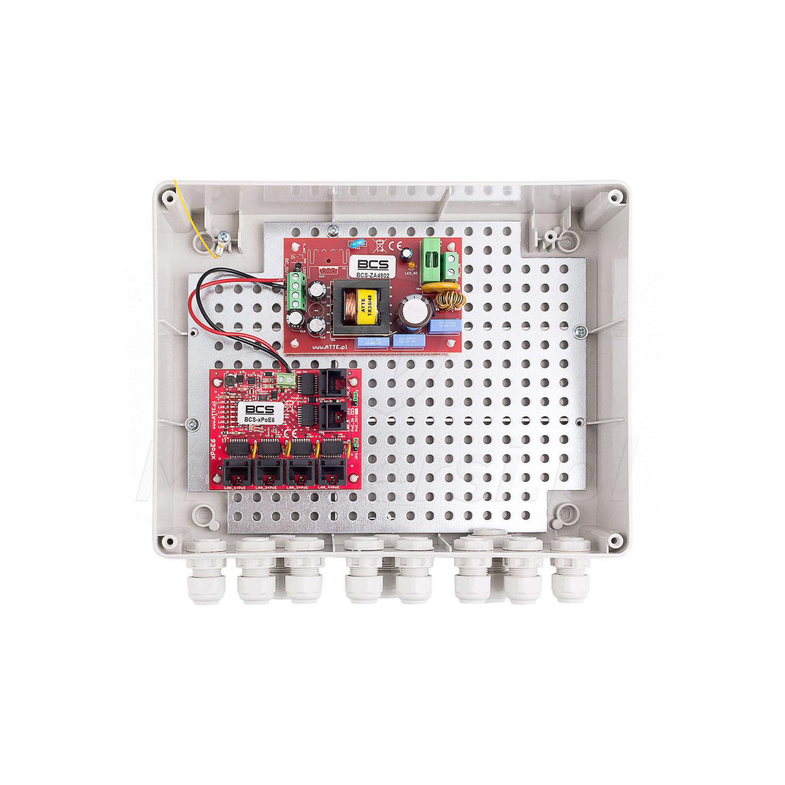 Wnętrze zasilacza BCS-IP4/Z/E-S