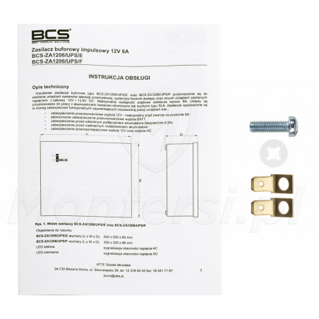 Akcesoria BCS-ZA1206/UPS/F