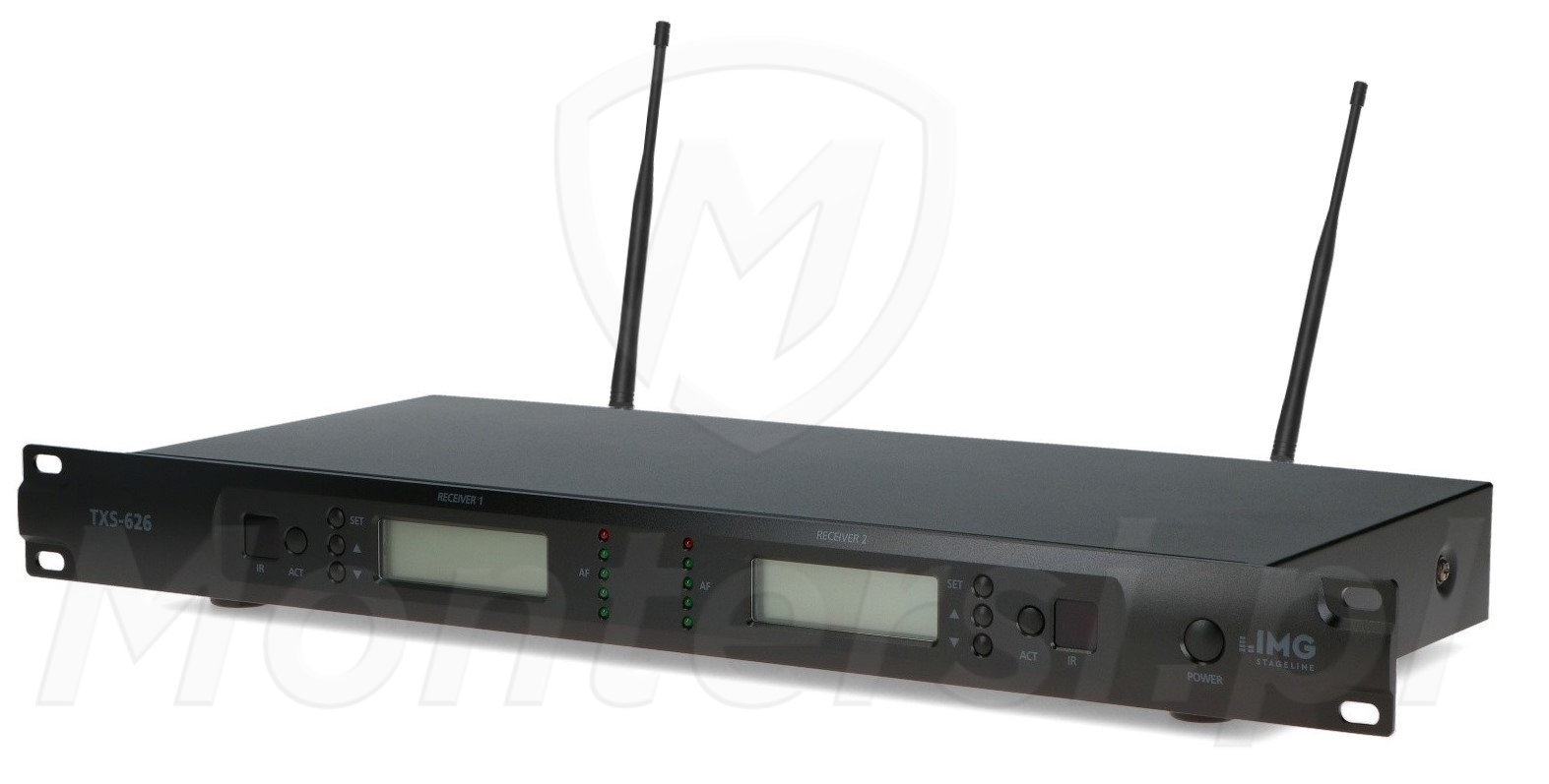 TXS-626 - Podwójny odbiornik mikrofonowy, 2 x 1000 kanałów UHF